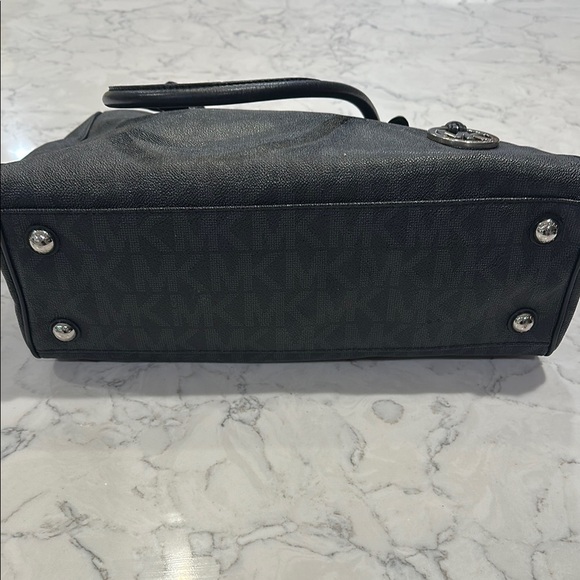 Michael Kors Black Tote with Silver Accents - Picture 3 of 10